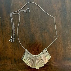 Long rustic gold necklace